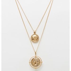 Round Compass Coin Necklace